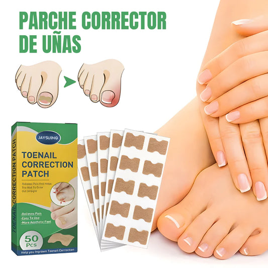 Uñas encarnadas nunca más 💅: Parche Corrector NANEL™ (50 uds) – Discreto y súper firme 🩹✨