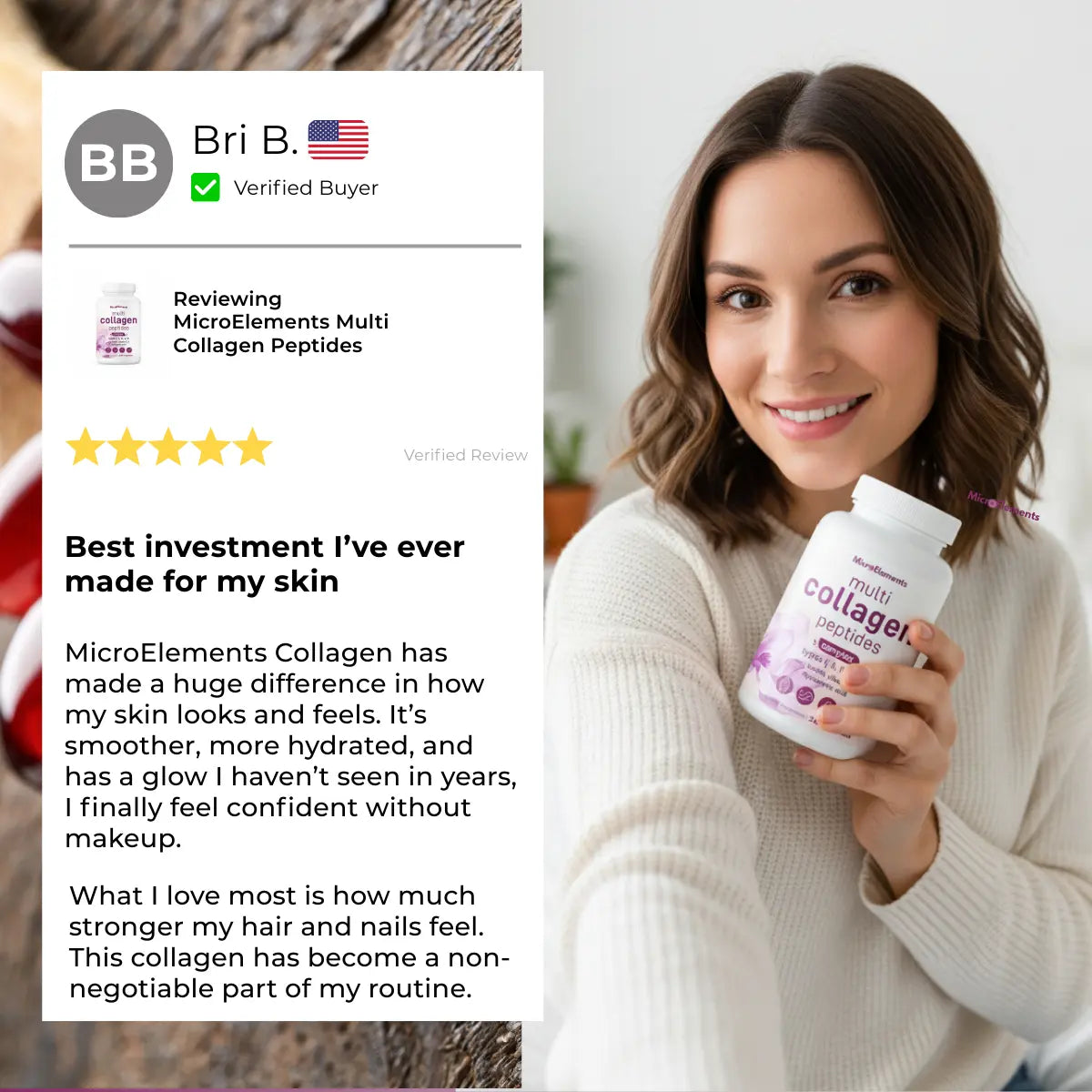 Multi Colágeno 5 Tipos – Péptidos Premium (60 Cápsulas) ✨44