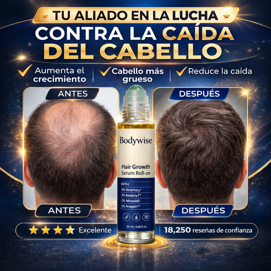 Bodywise | Serum Roll-On Premium para Crecimiento Capilar — Más Densidad en 30–45 Días*