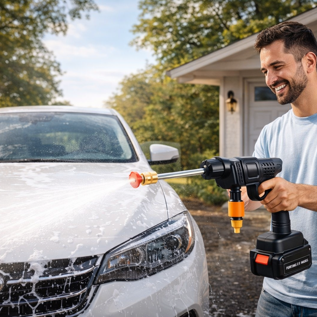 🚿 Hidrolavadora Inalámbrica 48V ⚡ – 464 PSI | Lava tu Carro en Minutos 🧼 | ahorrar dinero 💰