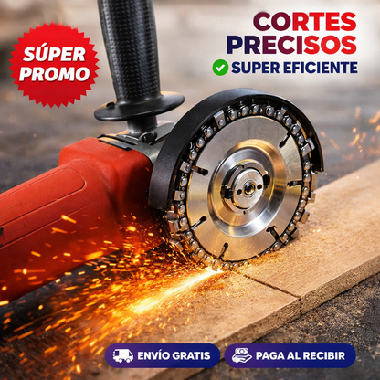 🪵 DISCO PROFESIONAL CON CADENA – Dominio Total del Corte en Madera