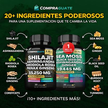 👑🔥 Combo Premium Shilajit + Sea Moss para tu Bienestar Total