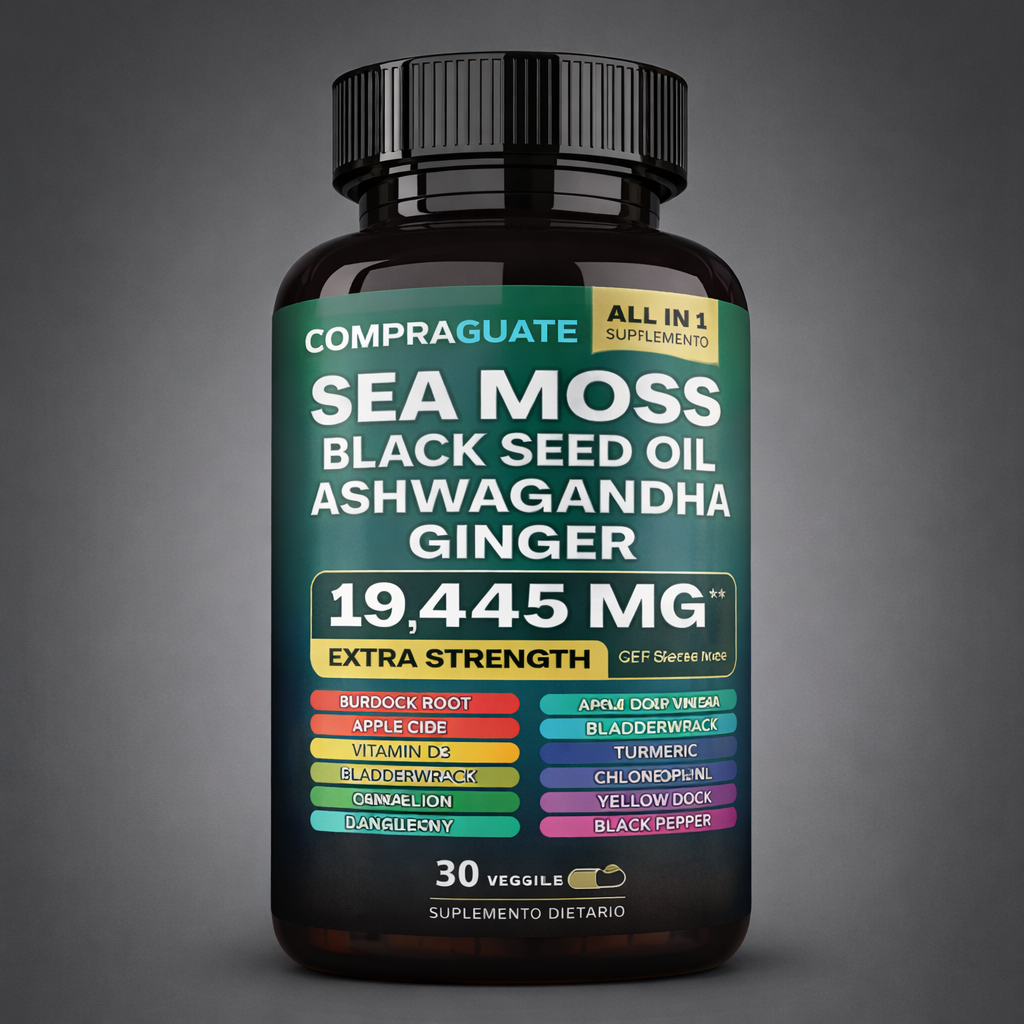 🌿 Sea Moss Extra Strength All in 1 – 19,445 MG | 30 Cápsulas ⚡