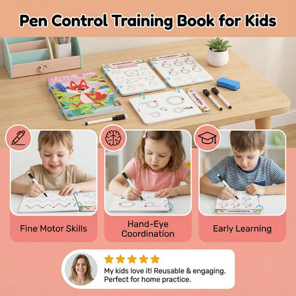 ✏️📚 Libro de Control de Lápiz para Niños – ✍️ Aprende a Escribir con Confianza y Diversión 🎨🖐️