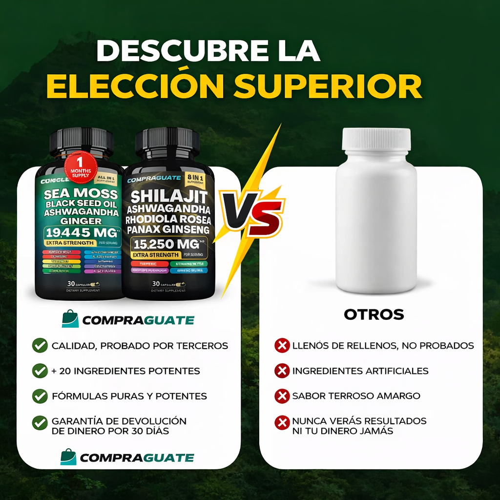 👑🔥 Combo Premium Shilajit + Sea Moss para tu Bienestar Total